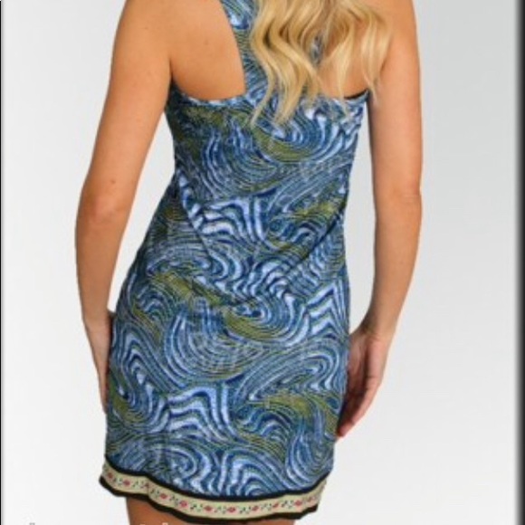 Blue Dress Floral Trim Swirl - Picture 3 of 5